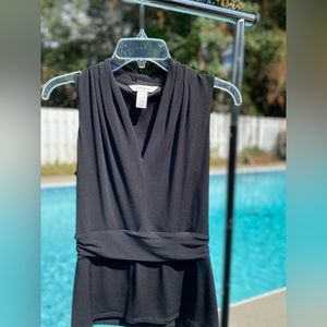 White House Black Market Gorgeous & Timeless Draped Peplum Top Worn Once Size Sm